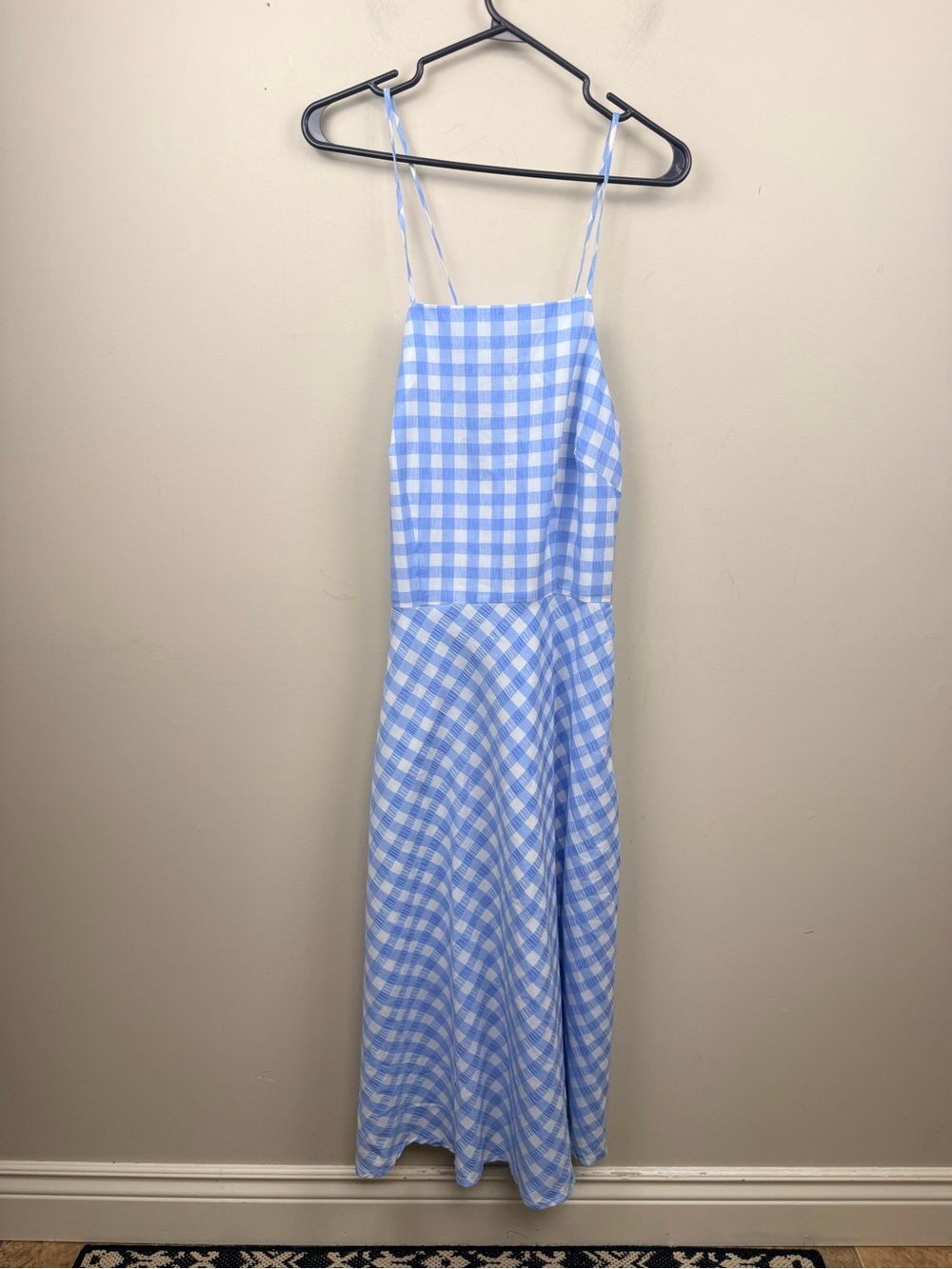 Emma Willis x next blue gingham halter maxi  summer dress 8 - Picture 3 of 11